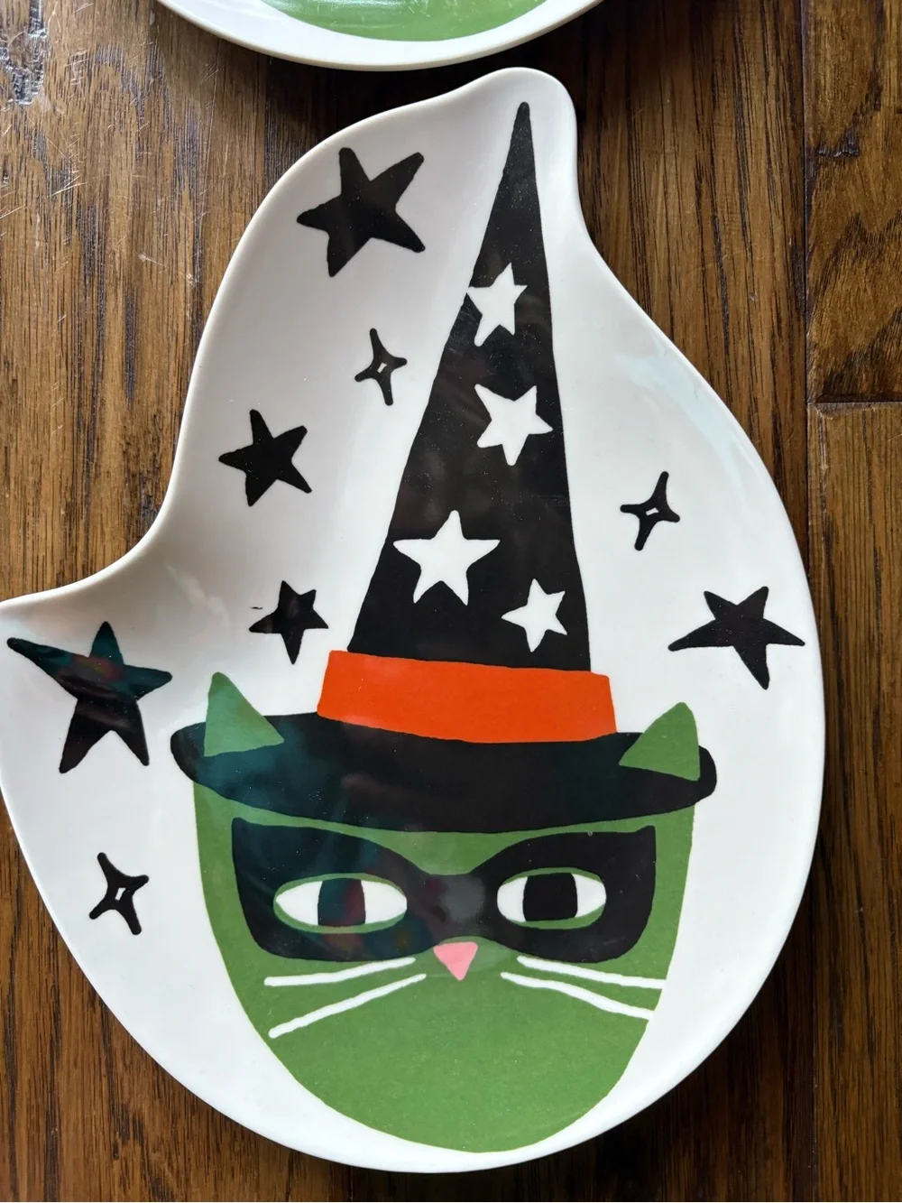 Hyde & EEK Witch Cat Halloween Melamine Plates Set of 4
